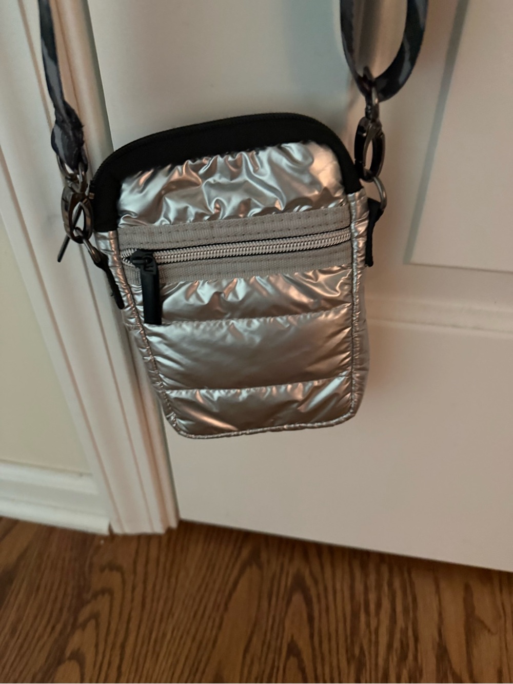 Metallic Silver Crossbody bag